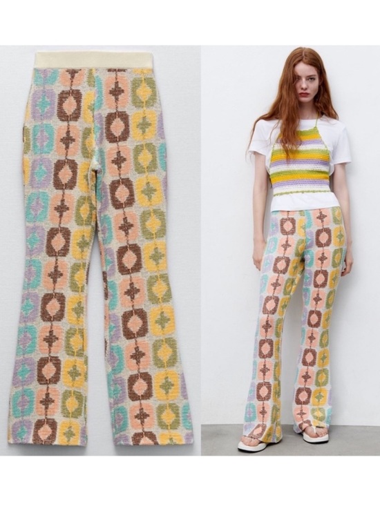 Pants - Zara Crochet Flare Pants - Rare